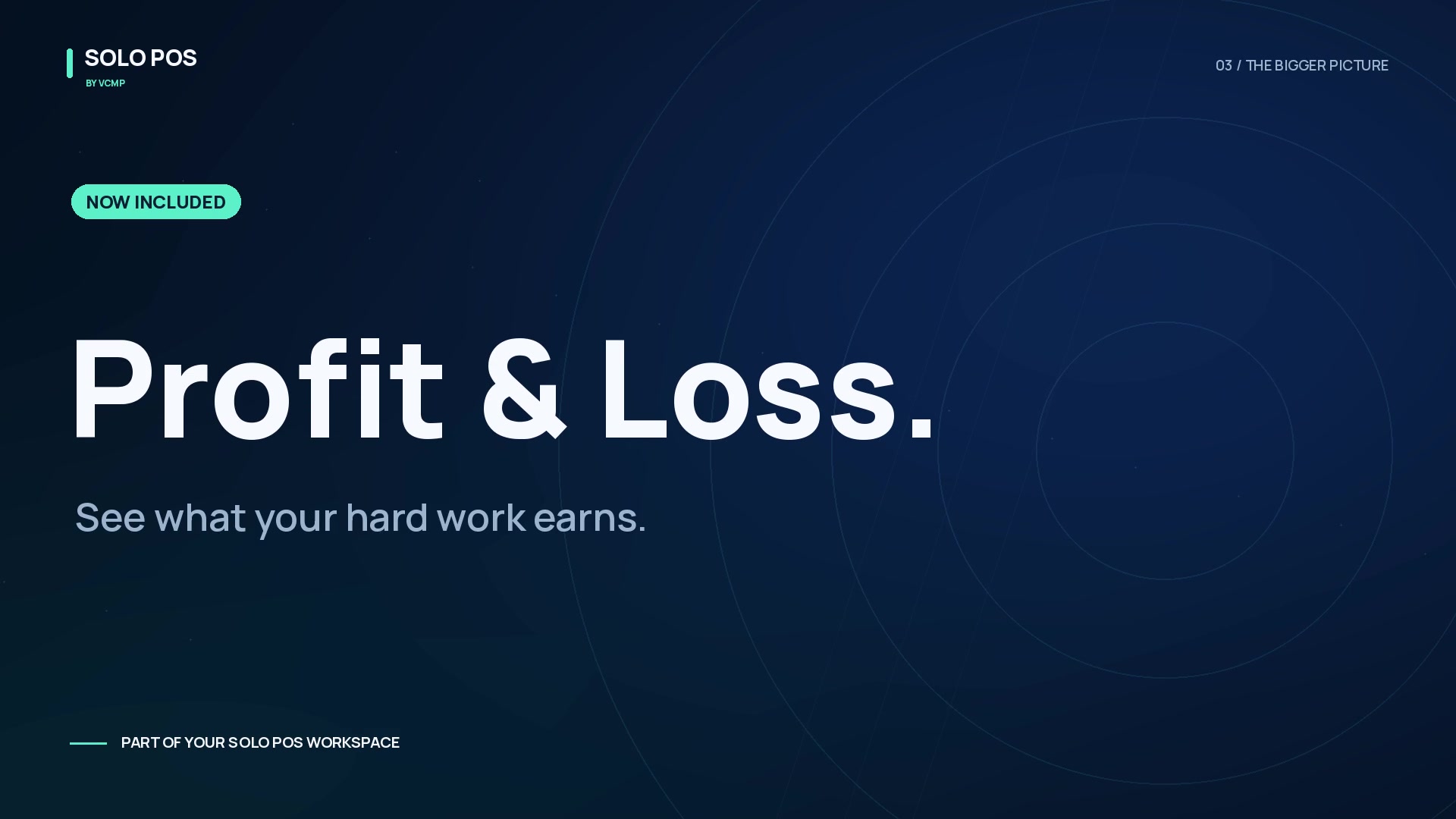 Solo POS demo film: sales, stock and profit-and-loss reporting