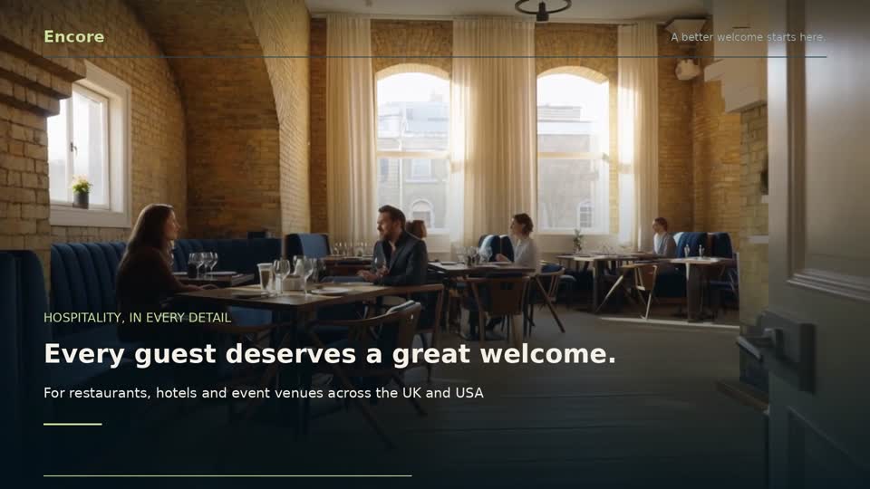 VCMP Encore venue booking software: English product film