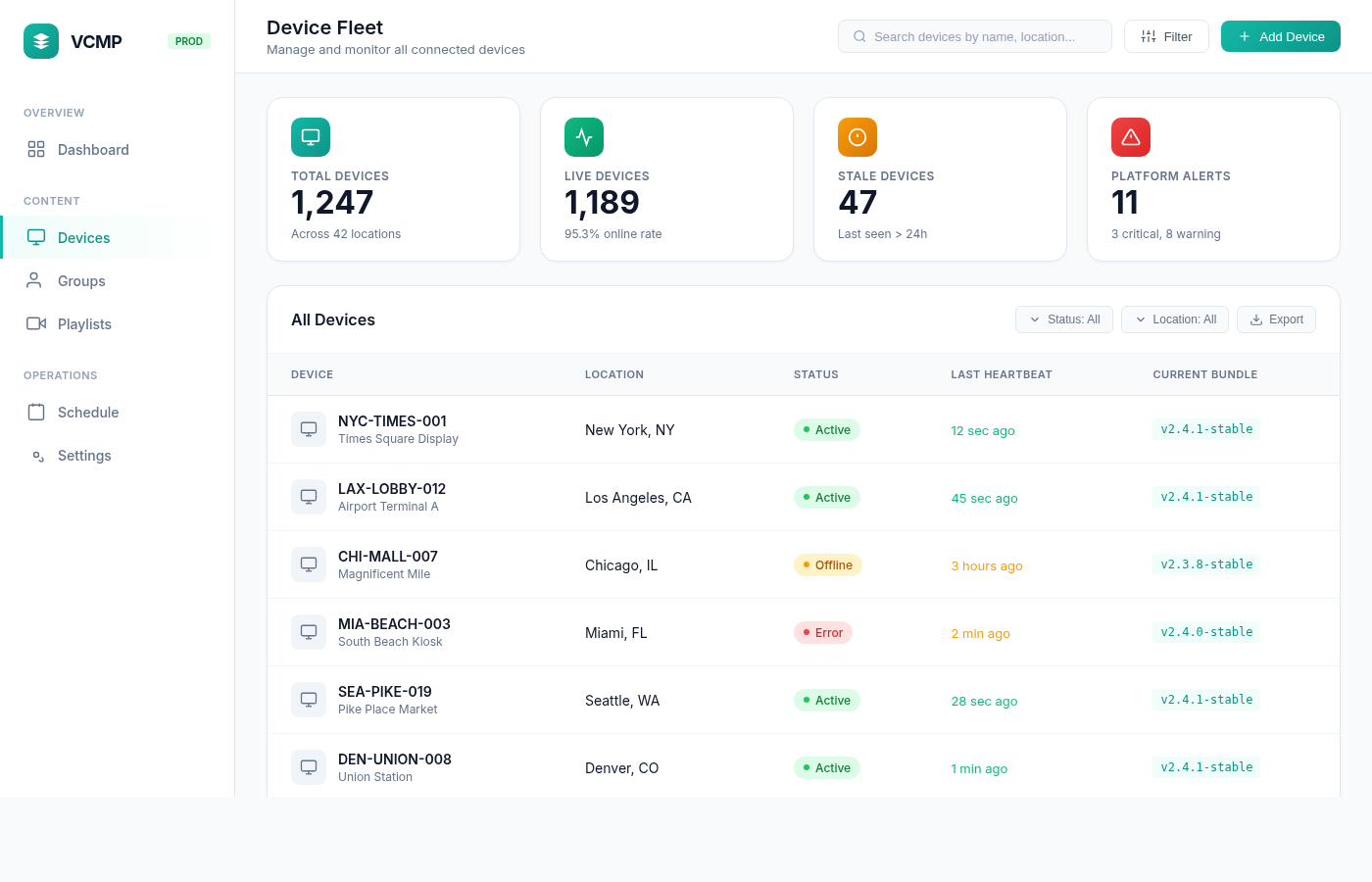 Device Fleet Dashboard